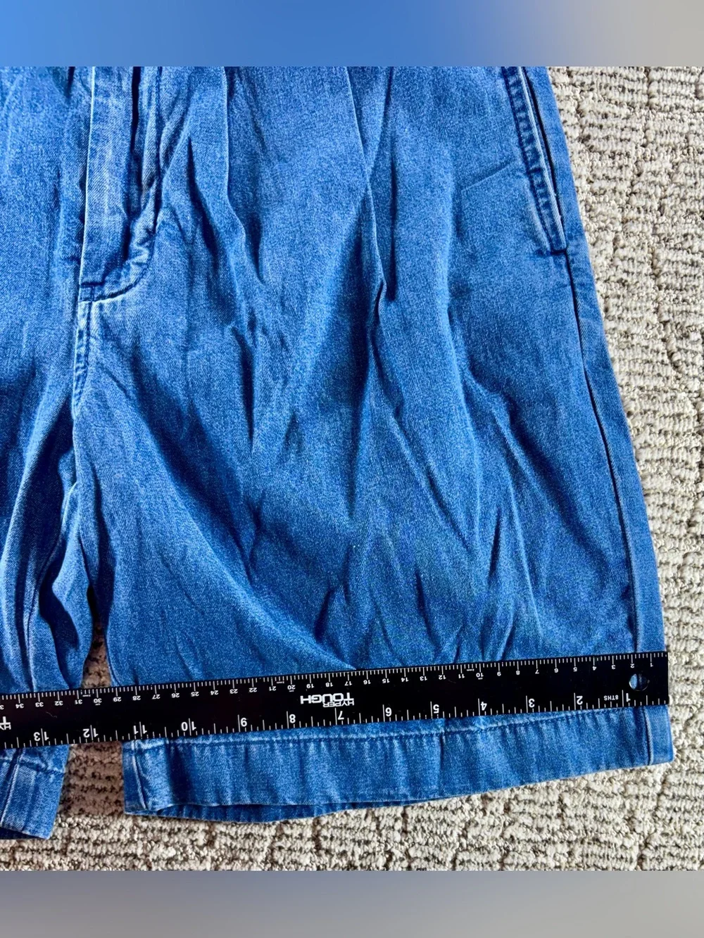 NWT J. Crew Men’s 30 Natural Light Indigo Wash Chambray Pleated 8